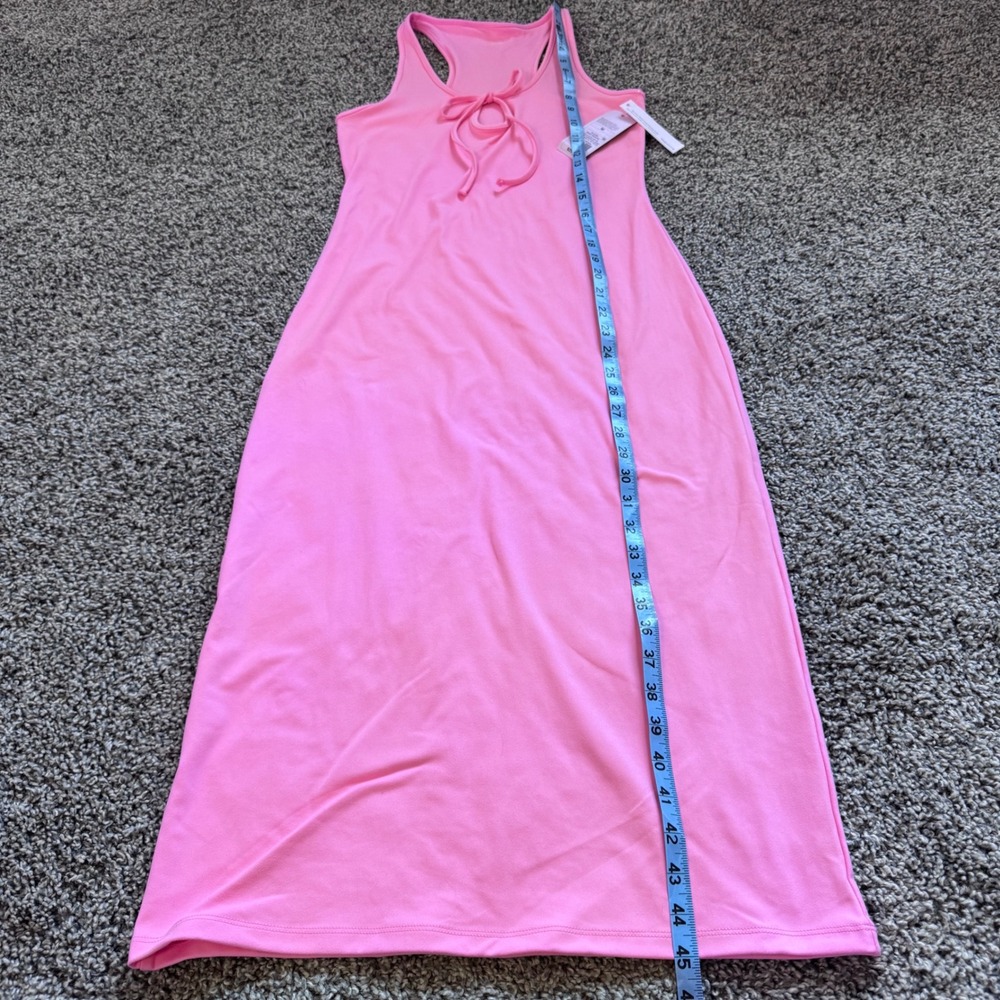 NWT Vibrant Pink Sleeveless Maxi Dress Wild Fable Women's Size Medium Keyhole - Picture 7 of 7